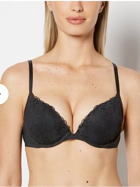 Brand New La SENZA Black Lace Push-Up Bra 36C
